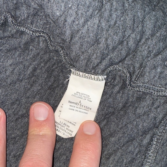 L.L. Bean Men's Quilted Charcoal Jacket - Picture 4 of 4